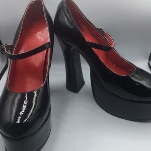 Target Mary Janes Black Parent Platform Heels
